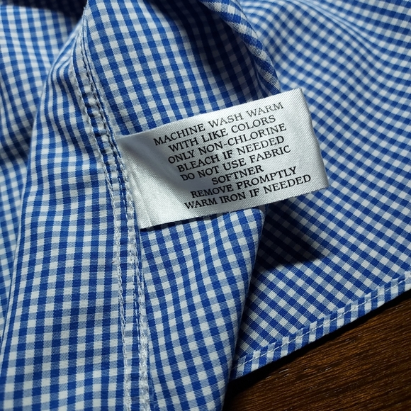 Neiman Marcus Trim Fit Wrinkle Free, 17/32-33, 80’s 2-Ply 100% Cotton Mens Shirt - Picture 7 of 9